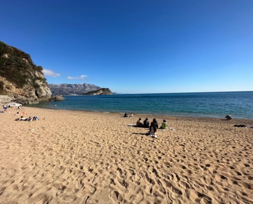 Mogren Beach in Budva
