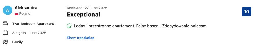 Rezession für Airbnb Apartment Glücks-Griff in Montenegro, Becici