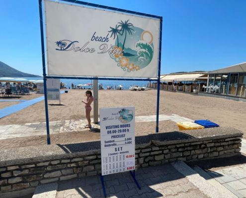 Strand in Beci, Budva, Montenegro