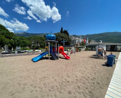 Strand in Beci, Budva, Montenegro